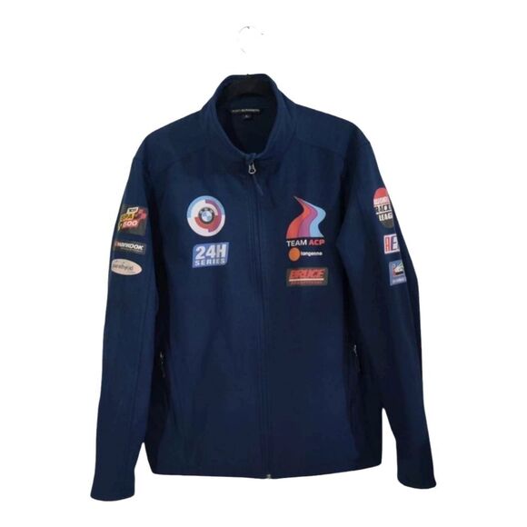 Port Authority ACP Team Navy Performance Racing Jacket Size L - Picture 1 of 10